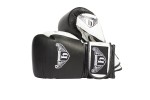 Hatton Pro Sparring Leather Velcro Glove (pair) Black 12oz