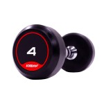 4kg Rubber Dumbbells with solid ends (pairs)