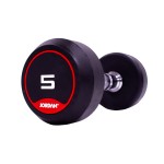 5kg Rubber Dumbbells with solid ends (pairs)