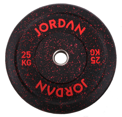HG Fleck Coloured Rubber Bumper Plate 25kg - Red