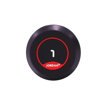 1kg Rubber Dumbbells with solid ends (pairs)