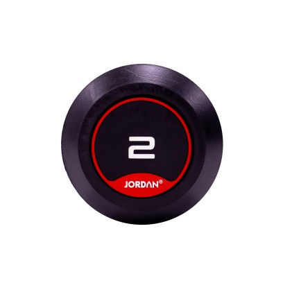 2kg Rubber Dumbbells with solid ends (pairs)