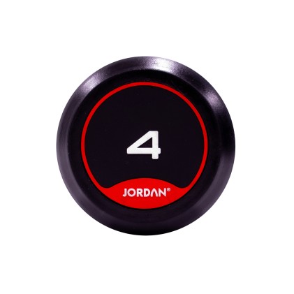 4kg Rubber Dumbbells with solid ends (pairs)