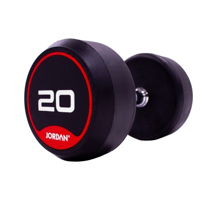20kg Rubber Dumbbells (Solid Ends) pair