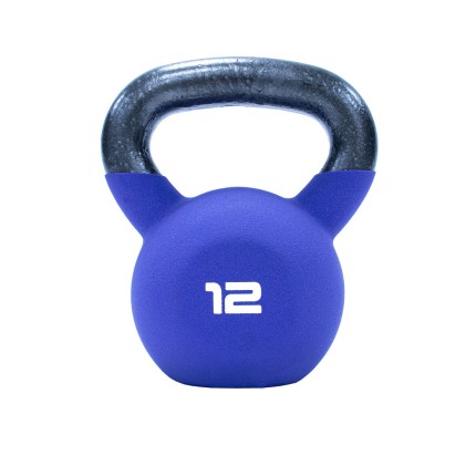 12kg Purple Neoprene Covered Kettlebell