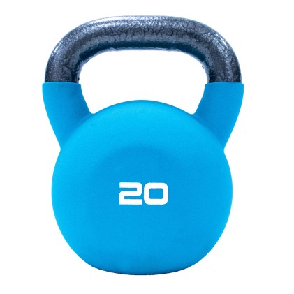 20kg Teal Neoprene Covered Kettlebell