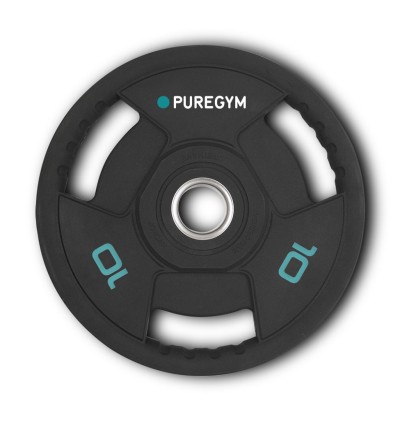 400kg Classic Urethane Olympic disc with hand grips - Branded