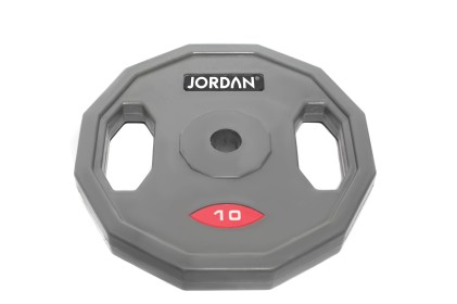10kg Classic Rubber Studio Barbell Plate - Grey