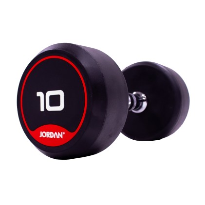 10kg Rubber Dumbbells with solid ends (pairs)